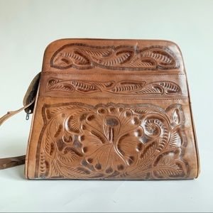 Vintage Tooled Leather Handbag